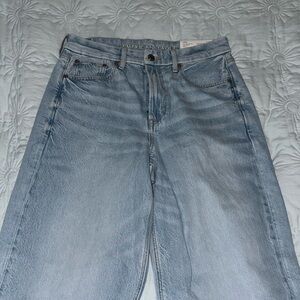 American Eagle size 8 baggy straight curvy jeans